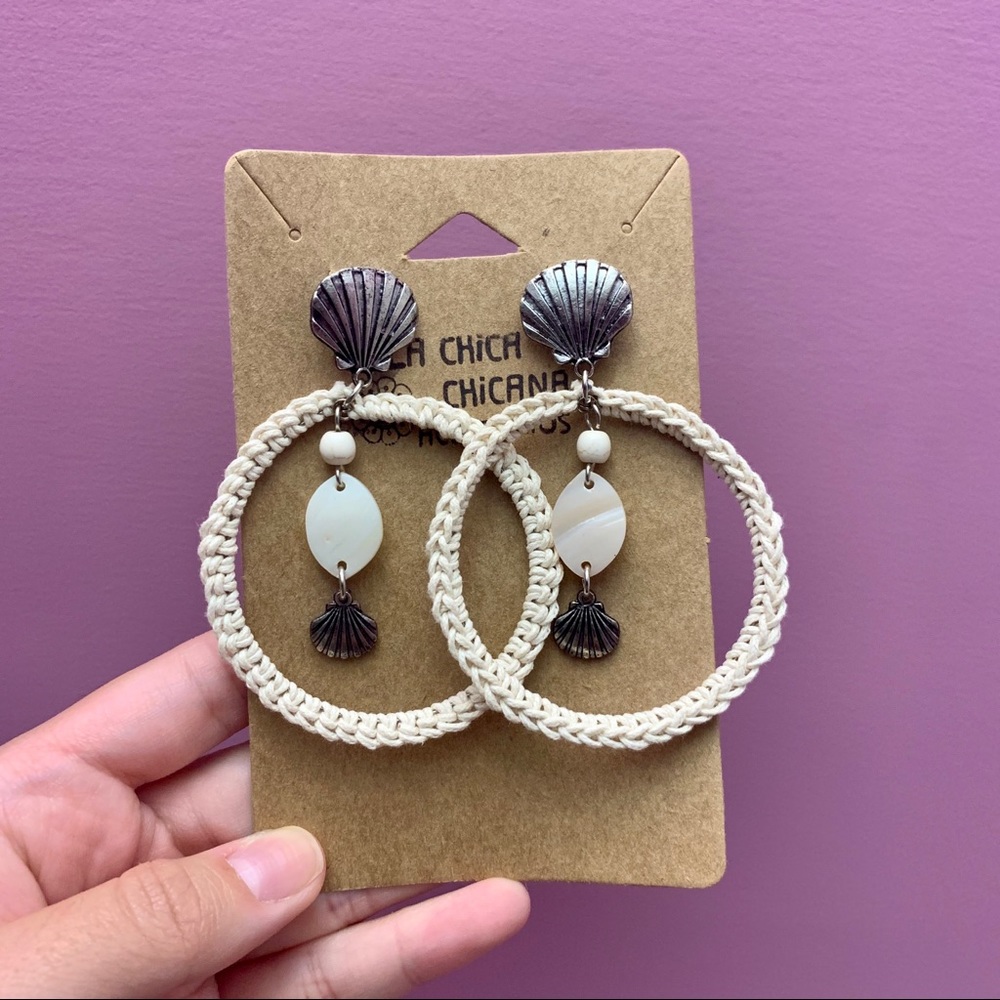 Shell Statement Earrings